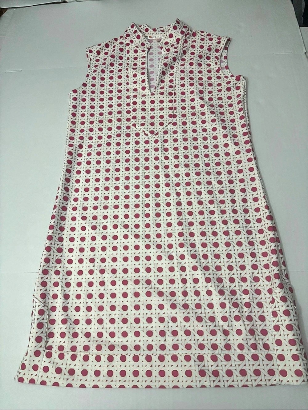 Jude Connally Dress Geometric Mini Pink & White Large